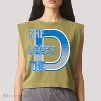 Detroit 313 She Loves The D Garment-Dyed Women's Muscle Tee thumb 2