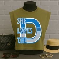Detroit 313 She Loves The D Garment-Dyed Women's Muscle Tee thumb 3