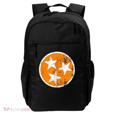 Distressed 3 Star Tn State Orange And White Tennessee Flag Backpack