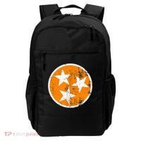 Distressed 3 Star Tn State Orange And White Tennessee Flag Backpack thumb 0