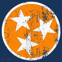 Distressed 3 Star Tn State Orange And White Tennessee Flag Sweatshirt thumb 3
