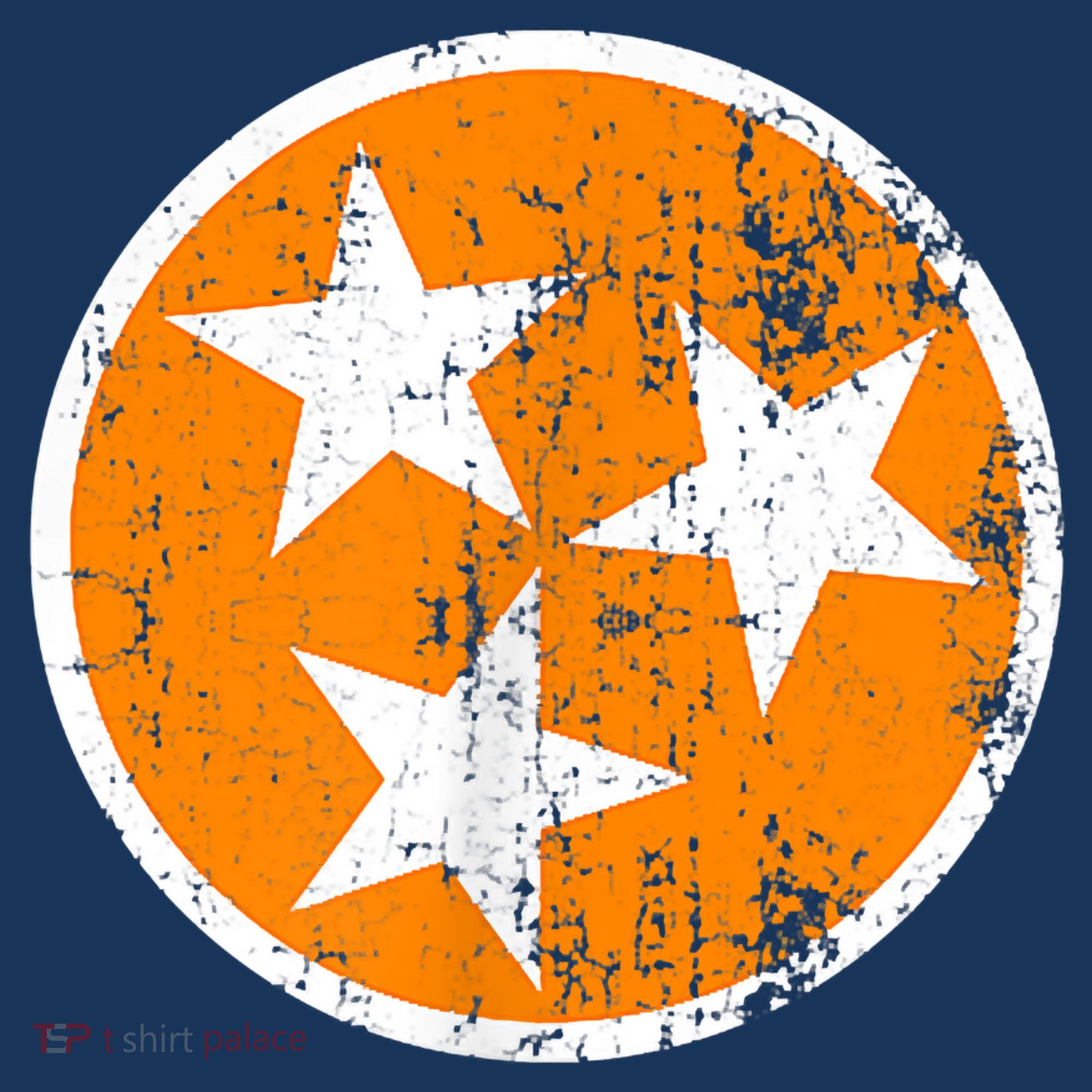 Distressed 3 Star Tn State Orange And White Tennessee Flag Sweatshirt