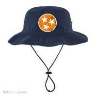 Distressed 3 Star Tn State Orange And White Tennessee Flag Bucket Hat thumb 0