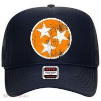 Distressed 3 Star Tn State Orange And White Tennessee Flag Hat thumb 0
