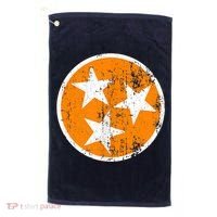 Distressed 3 Star Tn State Orange And White Tennessee Flag Golf Towel thumb 0