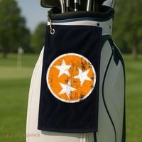 Distressed 3 Star Tn State Orange And White Tennessee Flag Golf Towel thumb 2