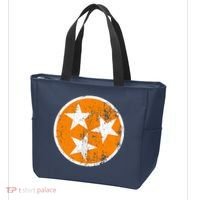 Distressed 3 Star Tn State Orange And White Tennessee Flag Tote Bag thumb 3