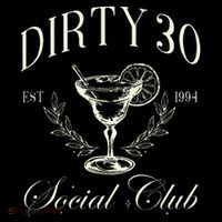 Dirty 30 Social Club 30th Birthday Stripe Pom Pom Beanie thumb 2