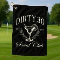 Dirty 30 Social Club 30th Birthday Golf Towel thumb 1