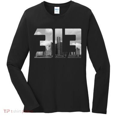 Detroit 313 Vintage Women's Long Sleeve Shirt