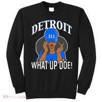 Detroit 313 What Up Doe African American Woman Sweatshirt thumb 0