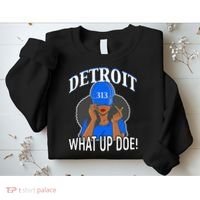 Detroit 313 What Up Doe African American Woman Sweatshirt thumb 2