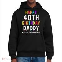 Daddy 40th Birthday Happy Birthday District V.I.T. Heavyweight Hoodie thumb 0