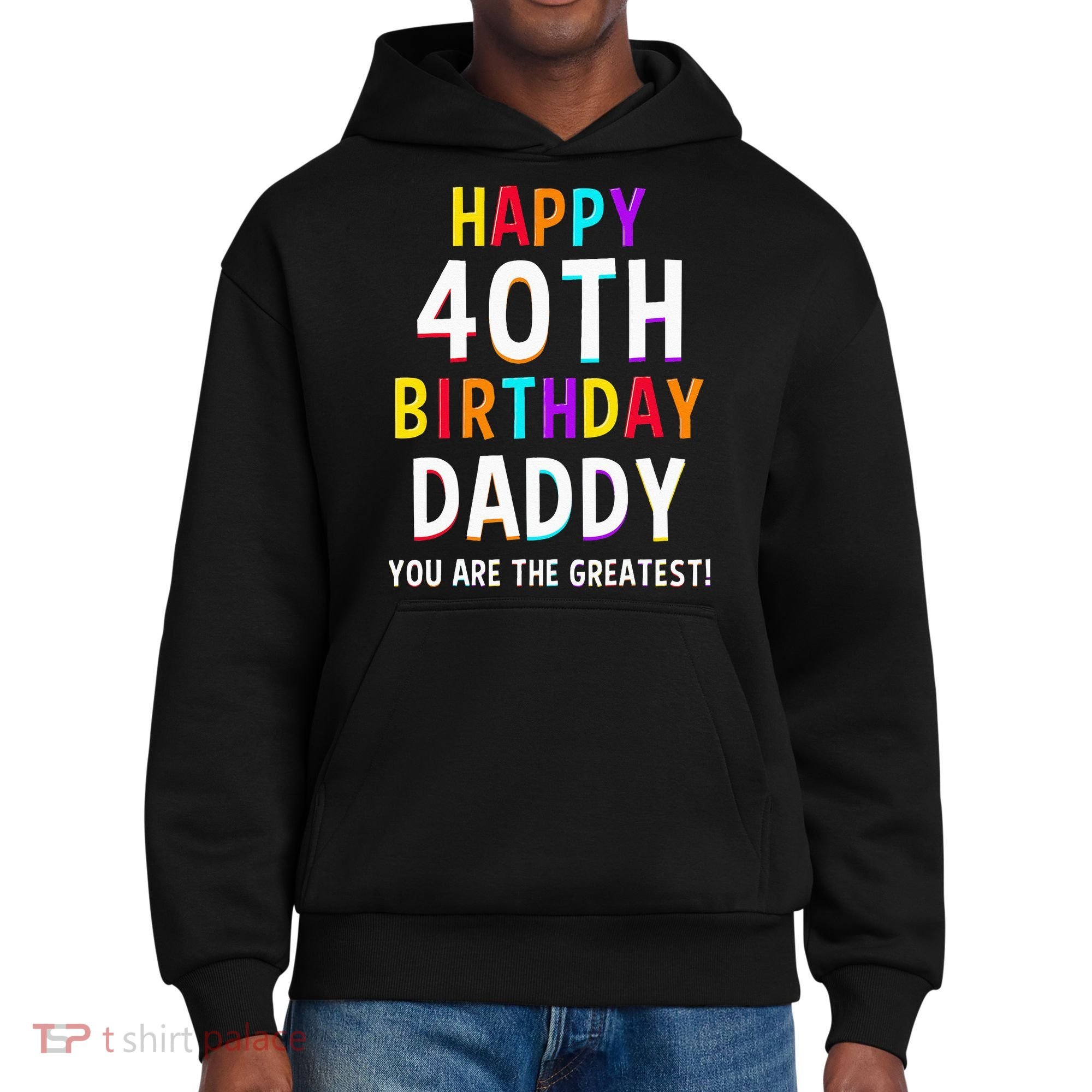 Daddy 40th Birthday Happy Birthday District V.I.T. Heavyweight Hoodie