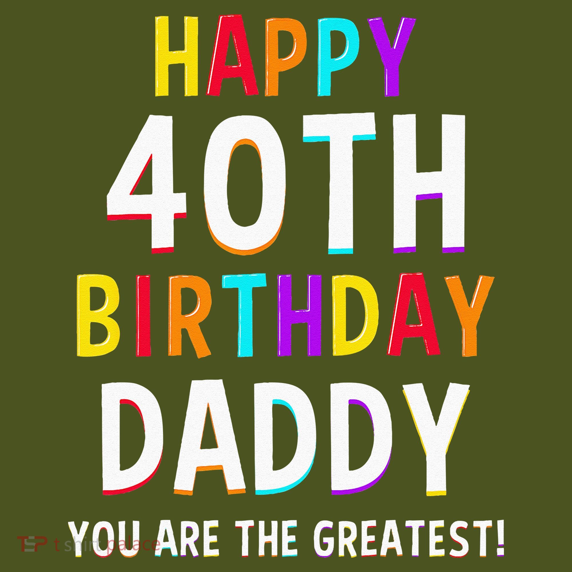 Daddy 40th Birthday Happy Birthday The Baniff Cuffed Pom Beanie