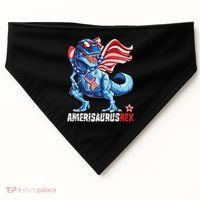 Dinosaur 4th Of July Amerisaurus T Rex Funny USA-Made Doggie Bandana thumb 0