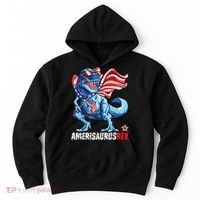 Dinosaur 4th Of July Amerisaurus T Rex Funny Hoodie thumb 0