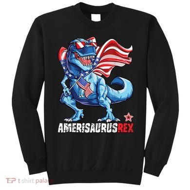 Dinosaur 4th Of July Amerisaurus T Rex Funny Sweatshirt