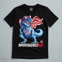 Dinosaur 4th Of July Amerisaurus T Rex Funny T-Shirt thumb 5