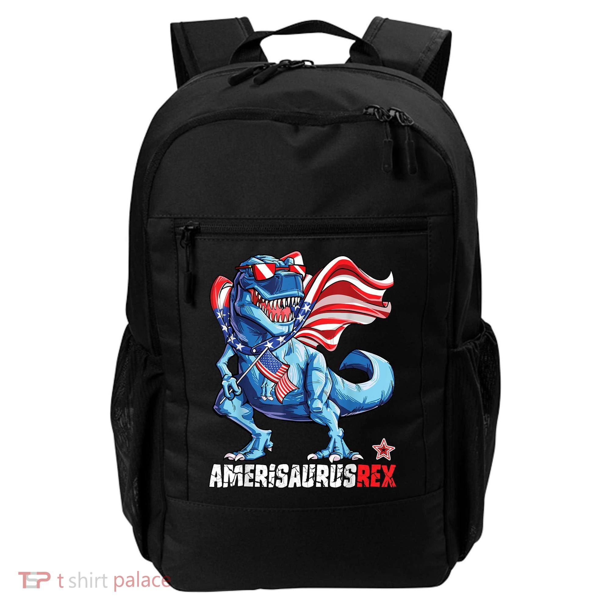 Dinosaur 4th Of July Amerisaurus T Rex Funny Backpack