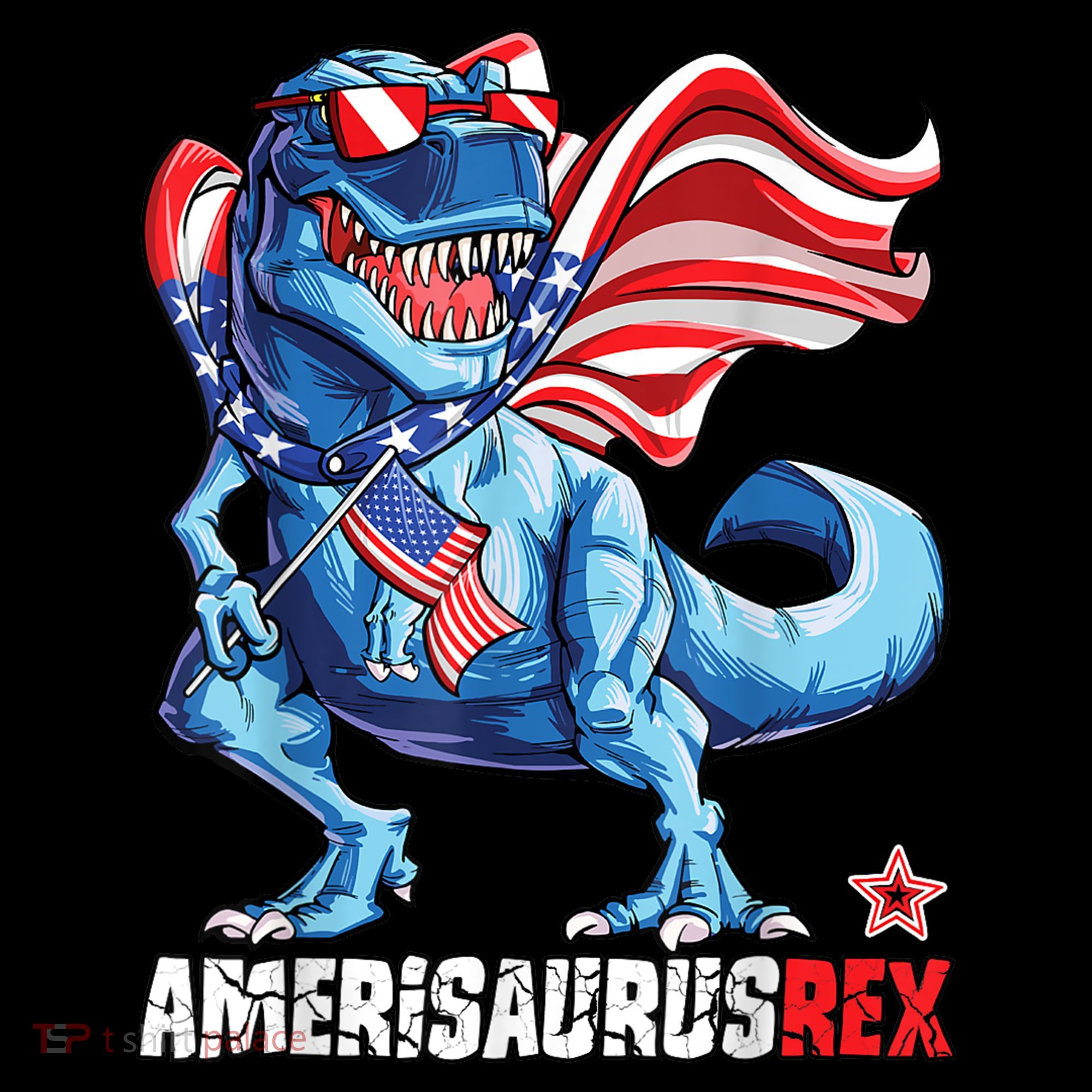 Dinosaur 4th Of July Amerisaurus T Rex Funny Coffee Mug