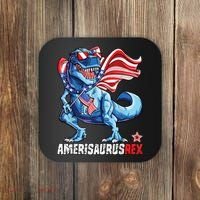 Dinosaur 4th Of July Amerisaurus T Rex Funny Coaster thumb 0
