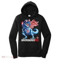Dinosaur 4th Of July Amerisaurus T Rex Funny Women's Hoodie thumb 0