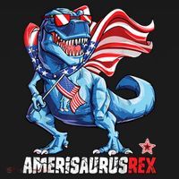 Dinosaur 4th Of July Amerisaurus T Rex Funny Women's Hoodie thumb 2