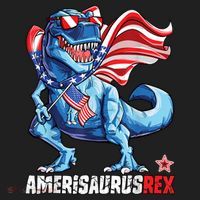 Dinosaur 4th Of July Amerisaurus T Rex Funny Tumbler thumb 3