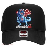 Dinosaur 4th Of July Amerisaurus T Rex Funny Hat thumb 0