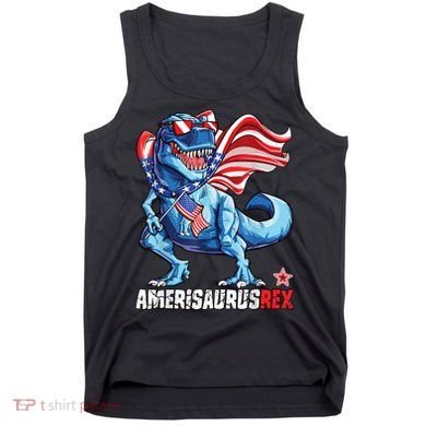 Dinosaur 4th Of July Amerisaurus T Rex Funny Tank Top