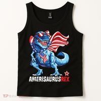Dinosaur 4th Of July Amerisaurus T Rex Funny Tank Top thumb 2
