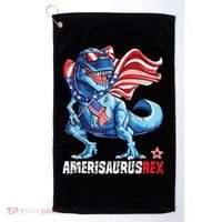 Dinosaur 4th Of July Amerisaurus T Rex Funny Golf Towel thumb 0