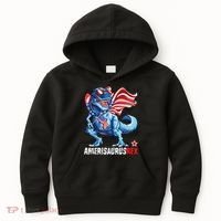 Dinosaur 4th Of July Amerisaurus T Rex Funny Kids Hoodie thumb 0