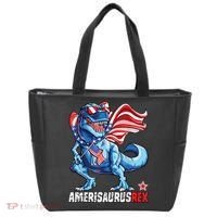 Dinosaur 4th Of July Amerisaurus T Rex Funny Tote Bag thumb 0