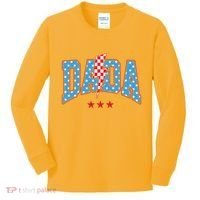 Dada 4th Of July Usa Festive Kids Long Sleeve Shirt thumb 0
