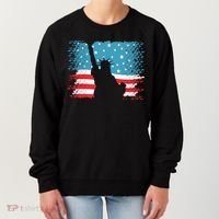 Distressed 4th Of July Liberty Flag Women's Sweatshirt thumb 0