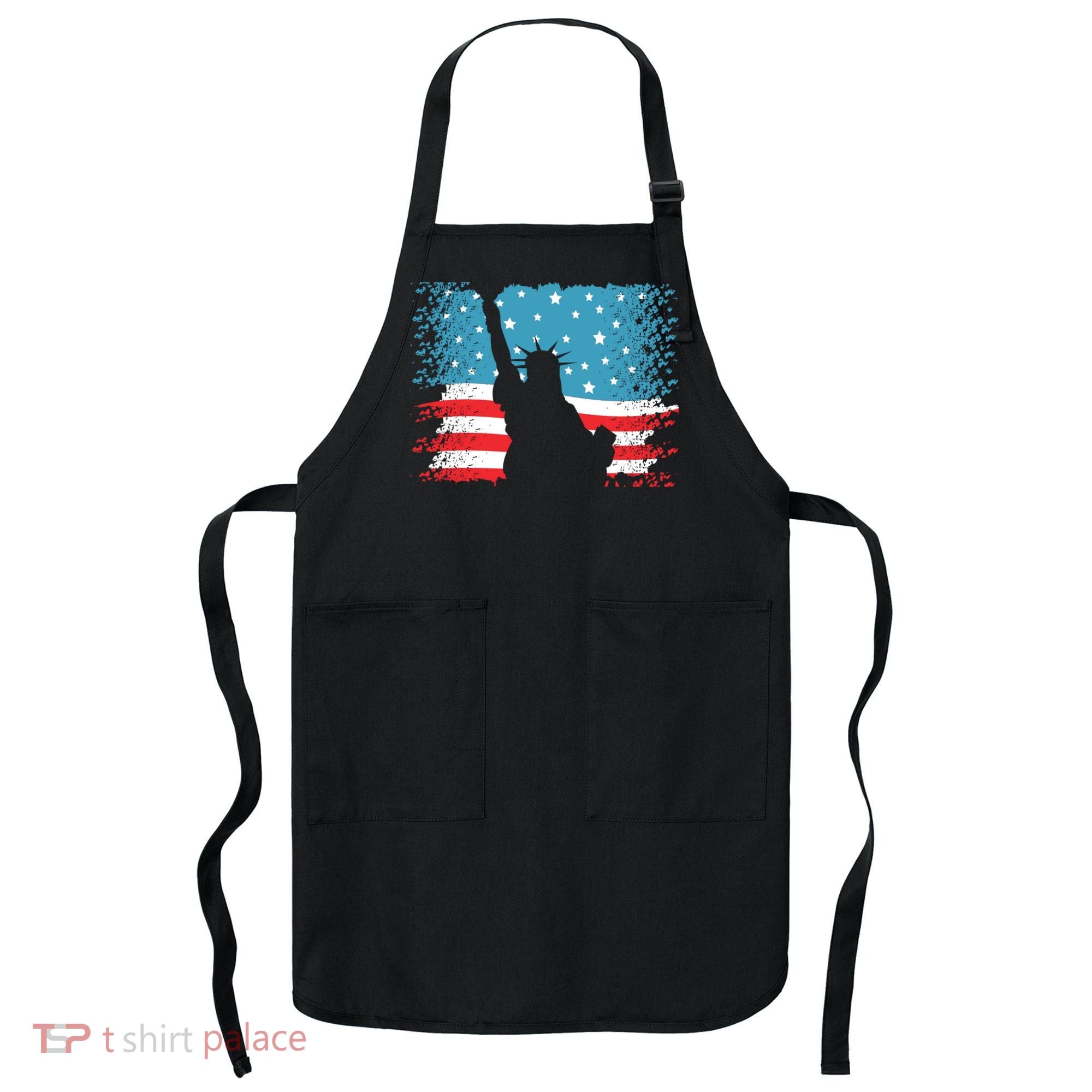 Distressed 4th Of July Liberty Flag Apron