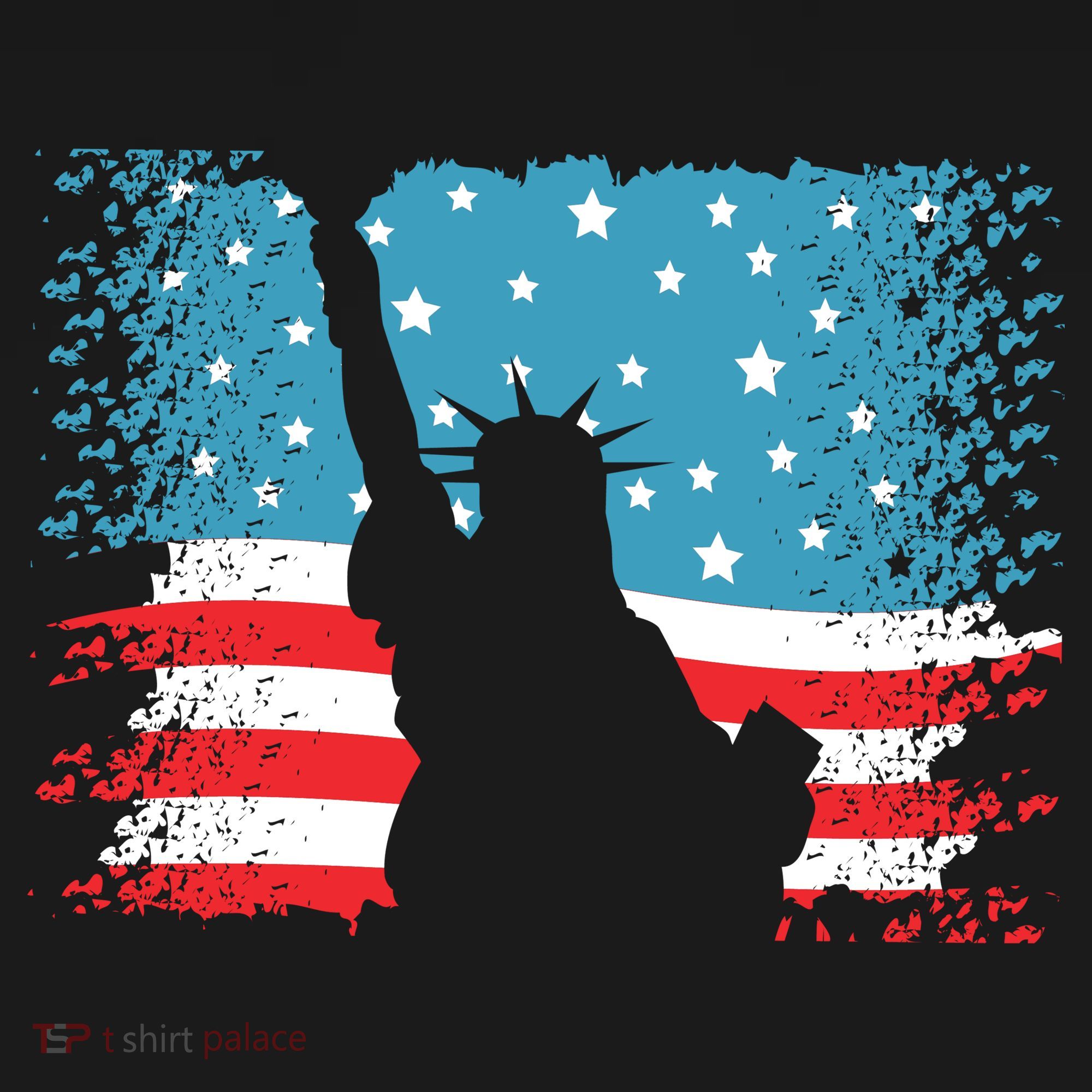 Distressed 4th Of July Liberty Flag Apron