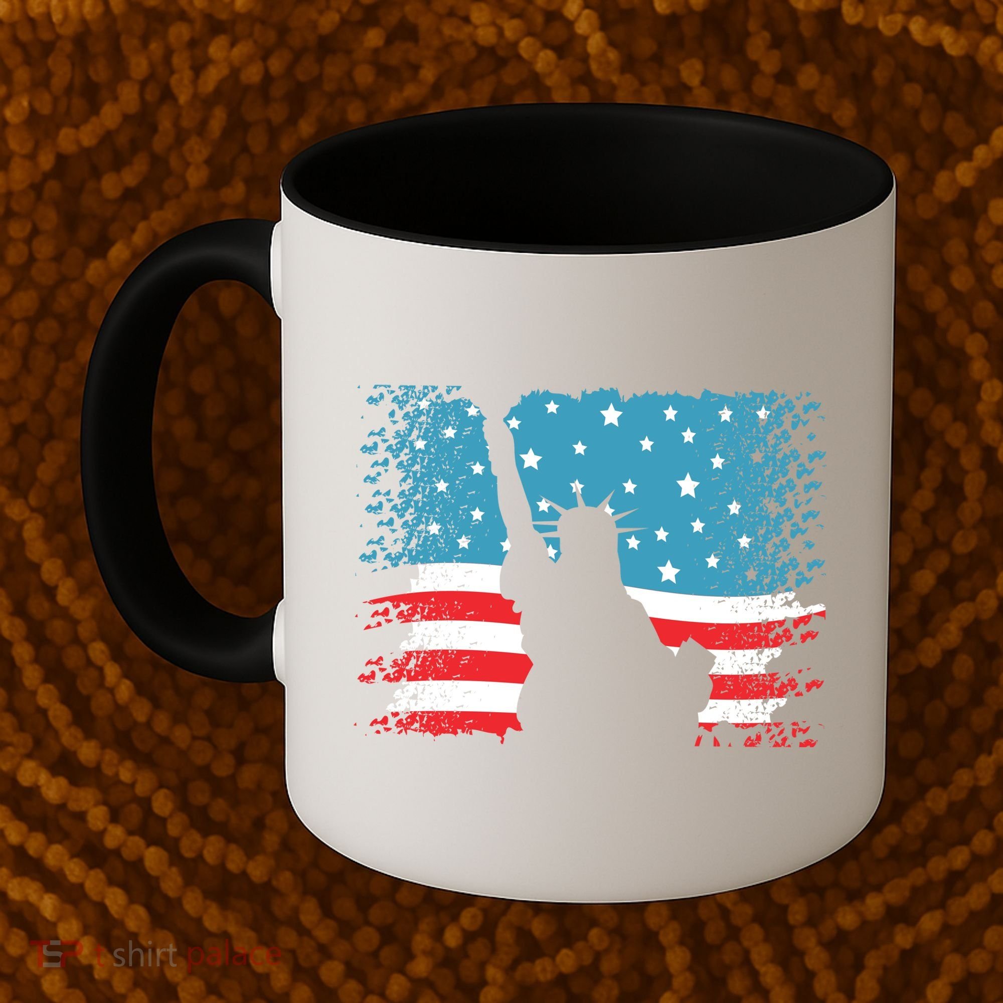 Distressed 4th Of July Liberty Flag Coffee Mug