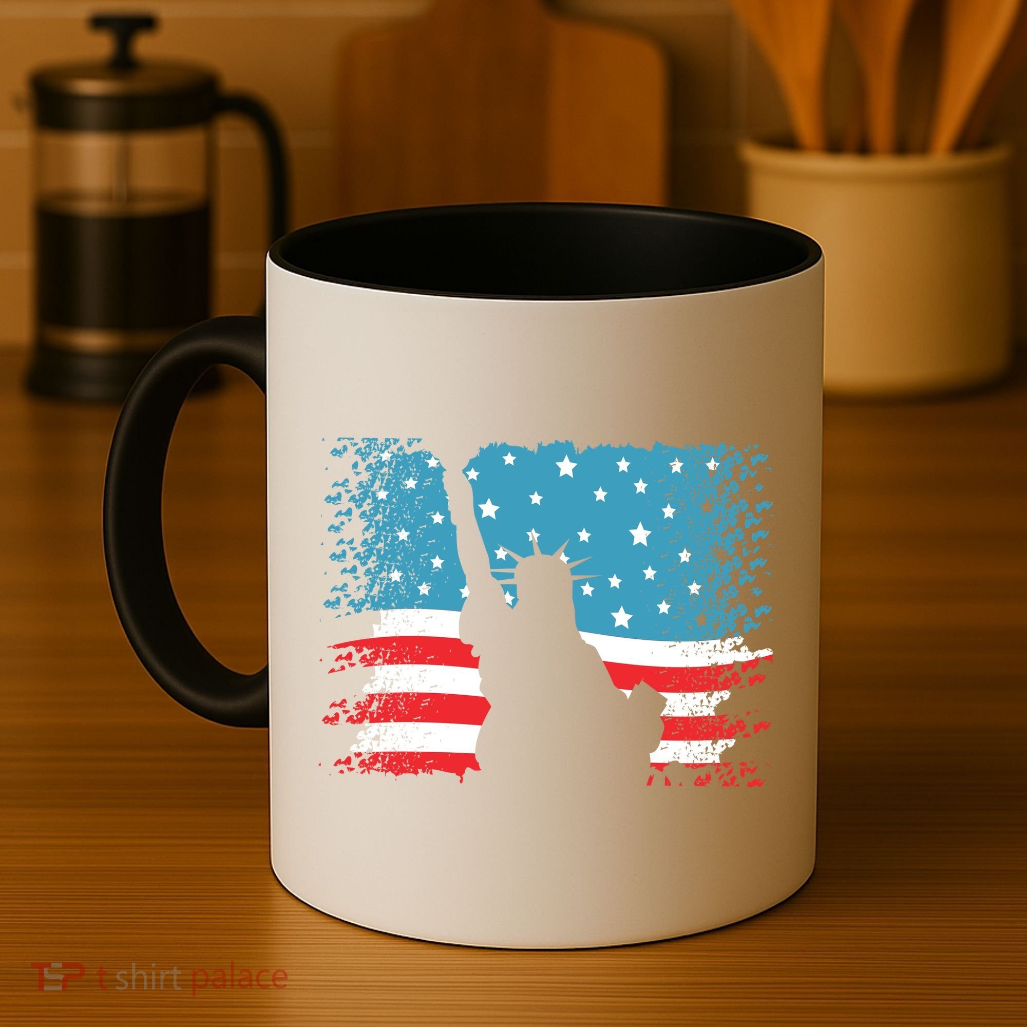 Distressed 4th Of July Liberty Flag Coffee Mug