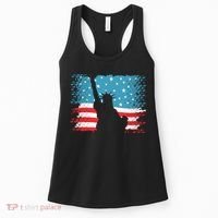 Distressed 4th Of July Liberty Flag Women's Tank Top thumb 0