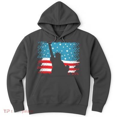 Distressed 4th Of July Liberty Flag Hoodie