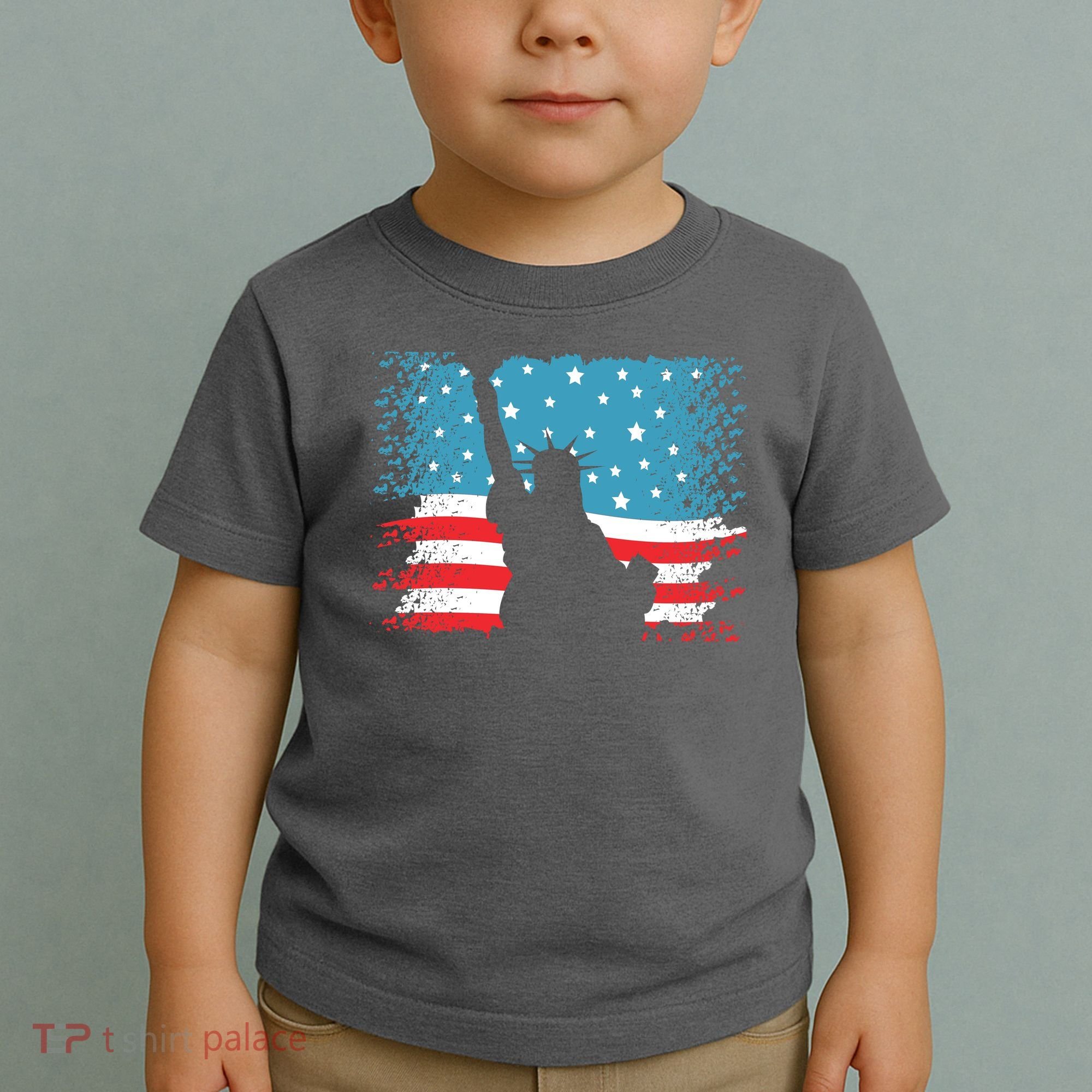 Distressed 4th Of July Liberty Flag Toddler T-Shirt
