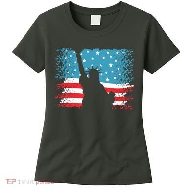 Distressed 4th Of July Liberty Flag Women's T-Shirt