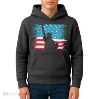 Distressed 4th Of July Liberty Flag Kids Hoodie thumb 4