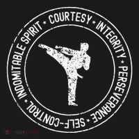 Distressed 5 Tenets Of Taekwondo Taekwondo Kicking Sweatshirt thumb 3