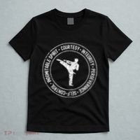 Distressed 5 Tenets Of Taekwondo Taekwondo Kicking T-Shirt thumb 5