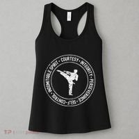 Distressed 5 Tenets Of Taekwondo Taekwondo Kicking Women's Tank Top thumb 3