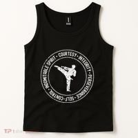 Distressed 5 Tenets Of Taekwondo Taekwondo Kicking Tank Top thumb 2